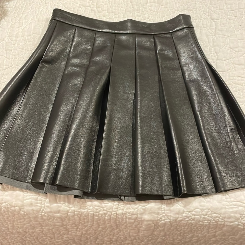 Black faux leather Aritzia skirt
